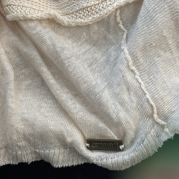 Just Cavalli off white Sweater long sleeve top Sz 54 - Picture 12 of 14